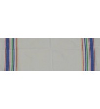 Toweling Blue Stripe on White with Texture